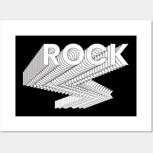 rock logo Posters and Art